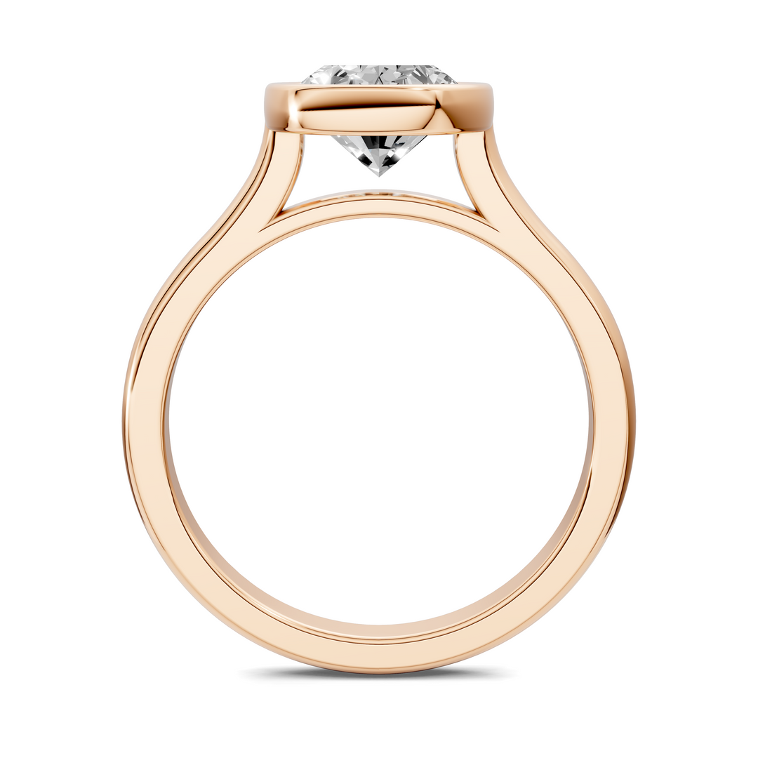 Sandra Bezel Cathedral Solitaire Ring