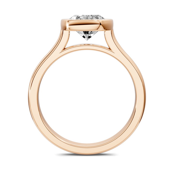 Sandra Bezel Cathedral Solitaire Ring
