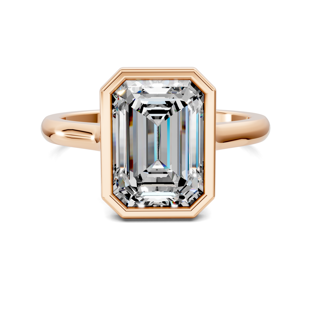 Sandra Bezel Cathedral Solitaire Ring