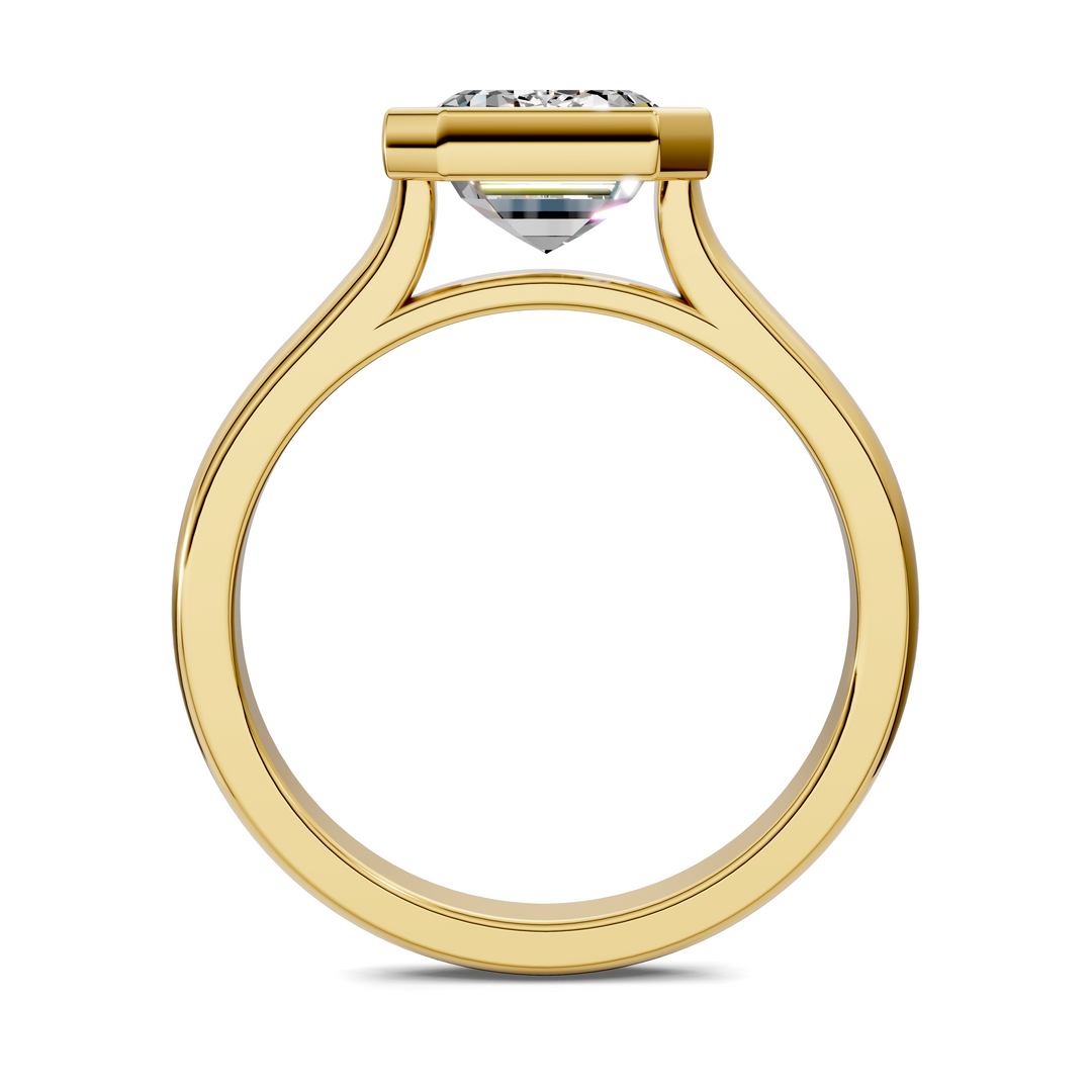 Sandra Bezel Cathedral Solitaire Ring
