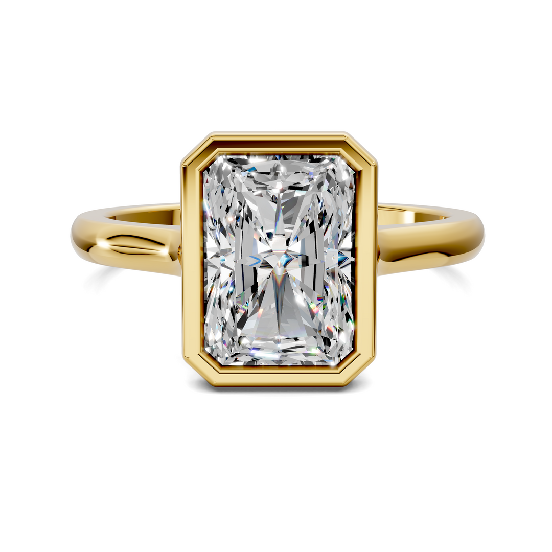 Sandra Bezel Cathedral Solitaire Ring