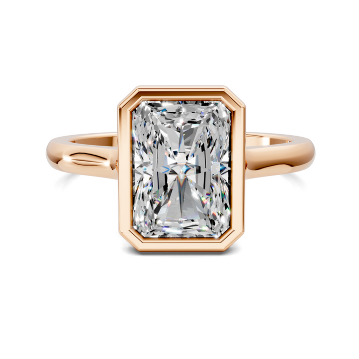 Sandra Bezel Cathedral Solitaire Ring