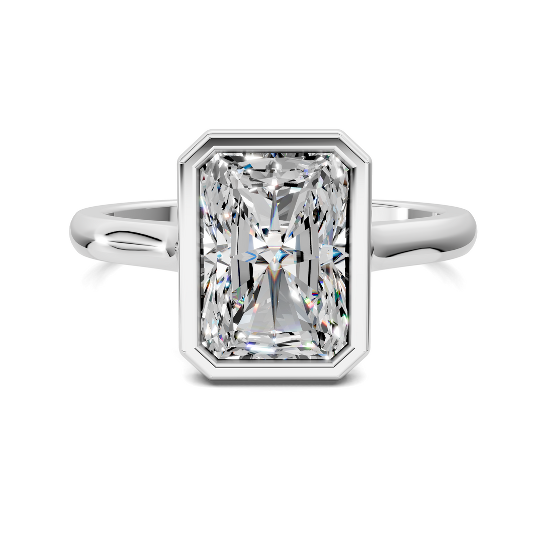 Sandra Bezel Cathedral Solitaire Ring