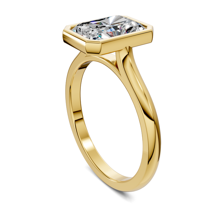 Sandra Bezel Cathedral Solitaire Ring