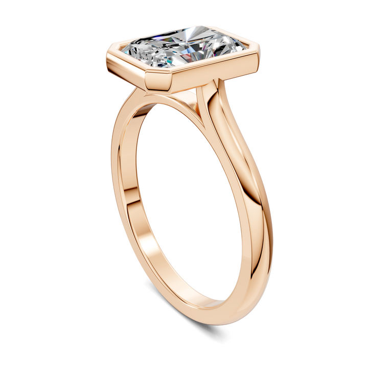 Sandra Bezel Cathedral Solitaire Ring
