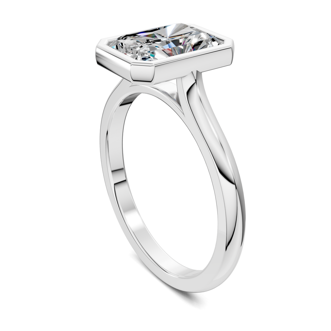 Sandra Bezel Cathedral Solitaire Ring