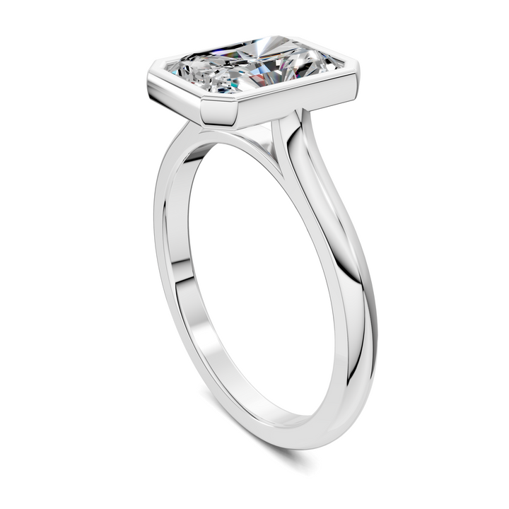 Sandra Bezel Cathedral Solitaire Ring