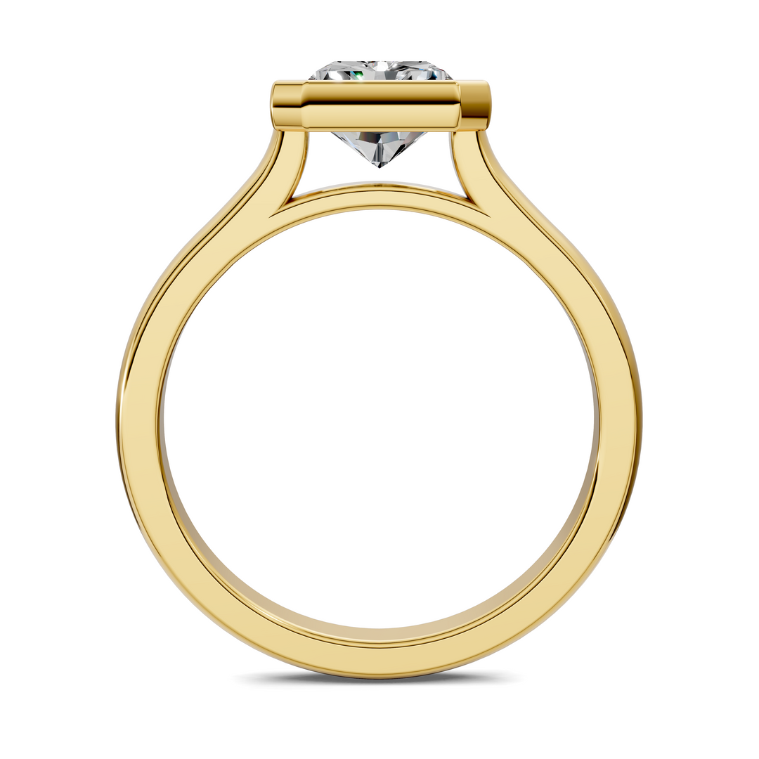 Sandra Bezel Cathedral Solitaire Ring