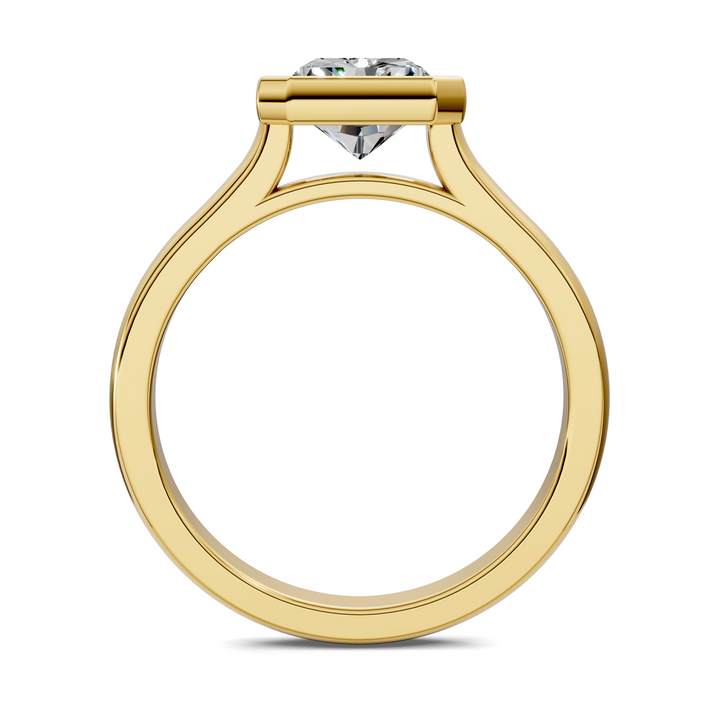 Sandra Bezel Cathedral Solitaire Ring