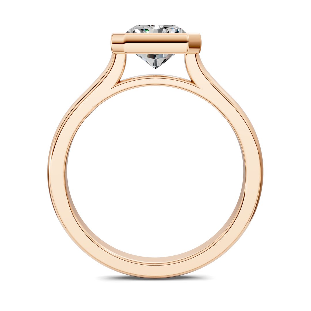 Sandra Bezel Cathedral Solitaire Ring