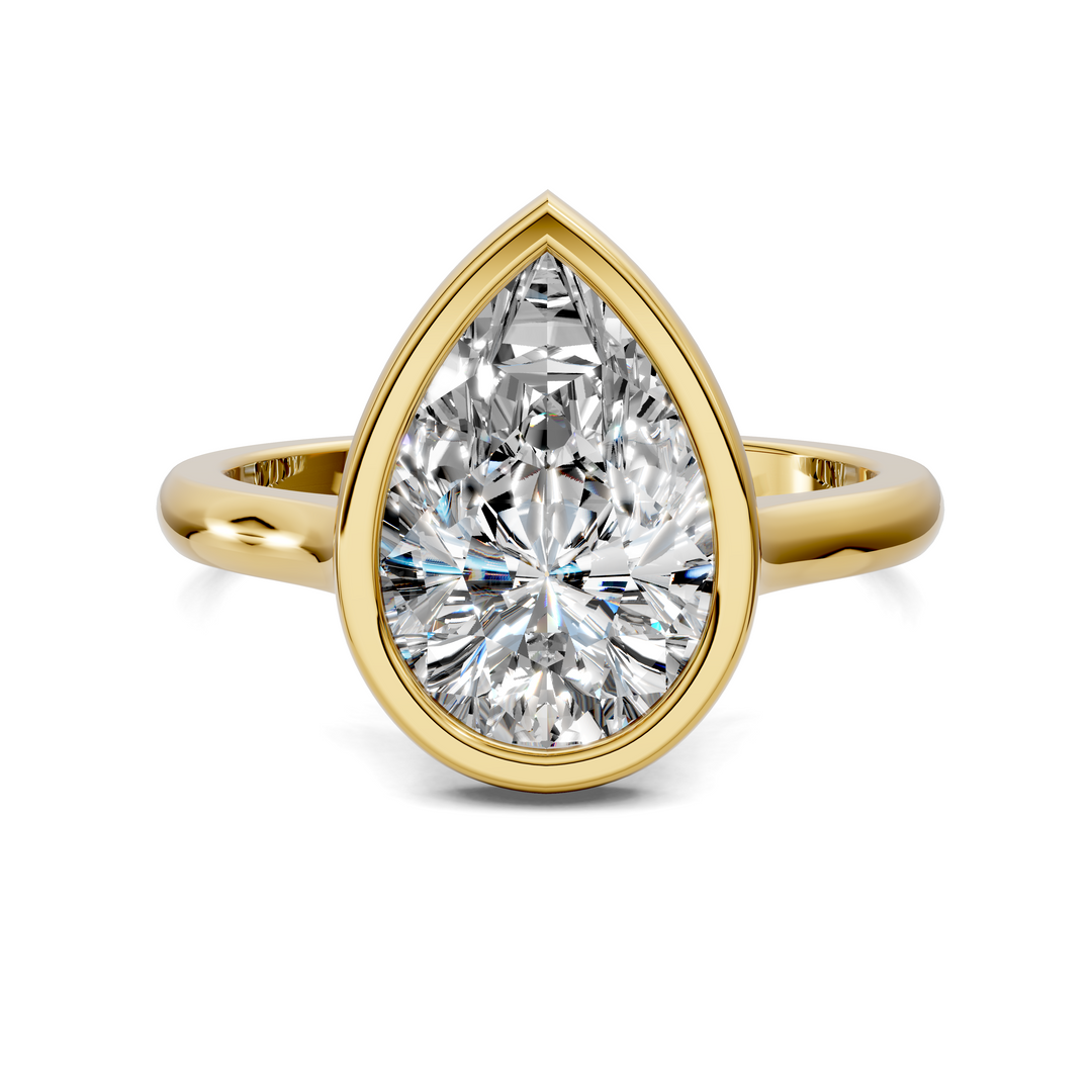 Sandra Bezel Cathedral Solitaire Ring