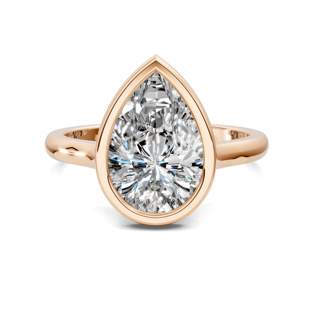 Sandra Bezel Cathedral Solitaire Ring