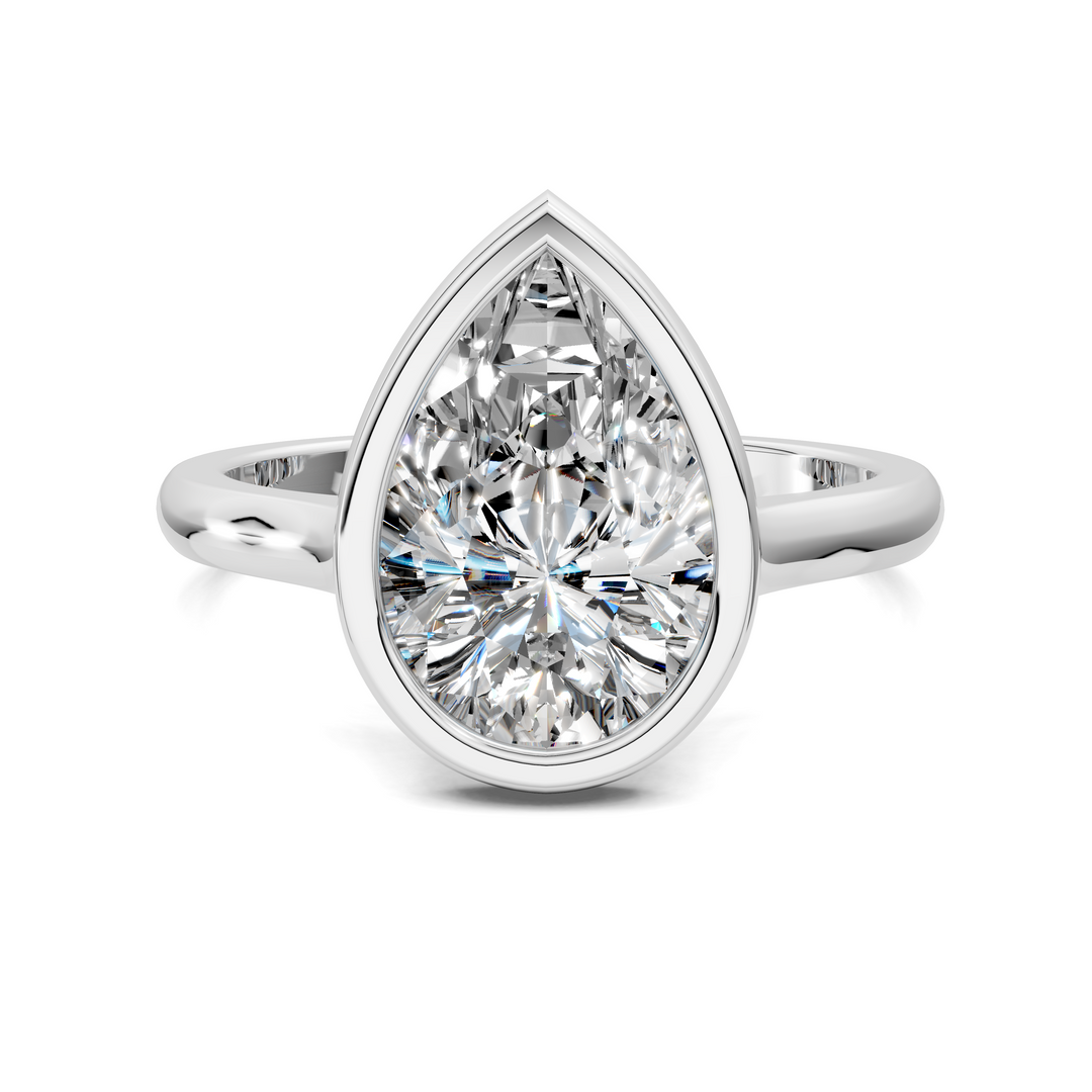 Sandra Bezel Cathedral Solitaire Ring