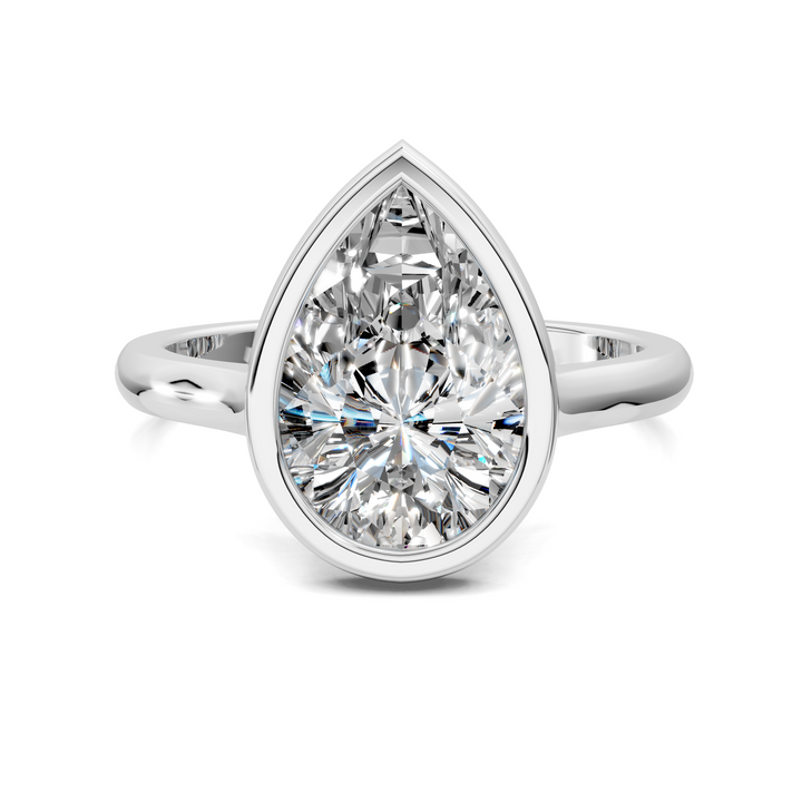 Sandra Bezel Cathedral Solitaire Ring