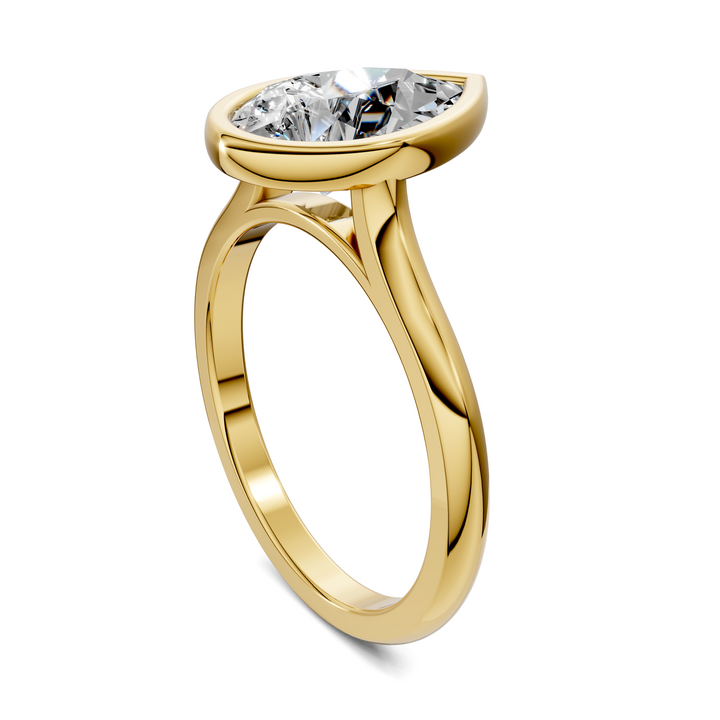 Sandra Bezel Cathedral Solitaire Ring