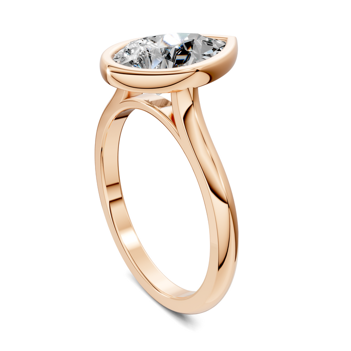 Sandra Bezel Cathedral Solitaire Ring