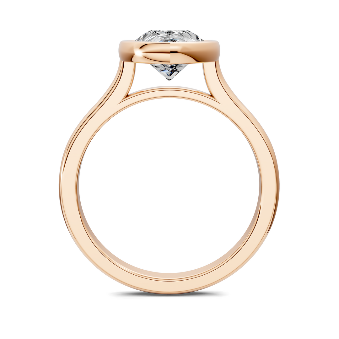 Sandra Bezel Cathedral Solitaire Ring