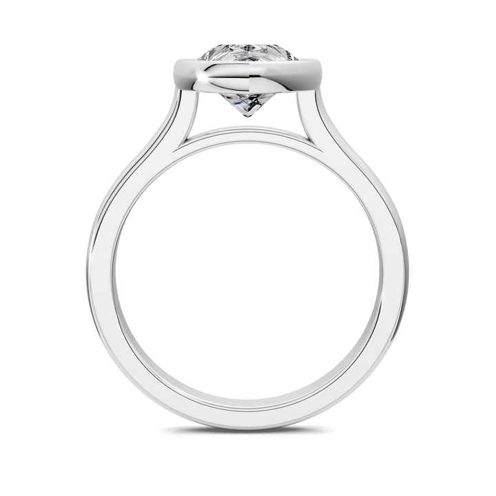Sandra Bezel Cathedral Solitaire Ring
