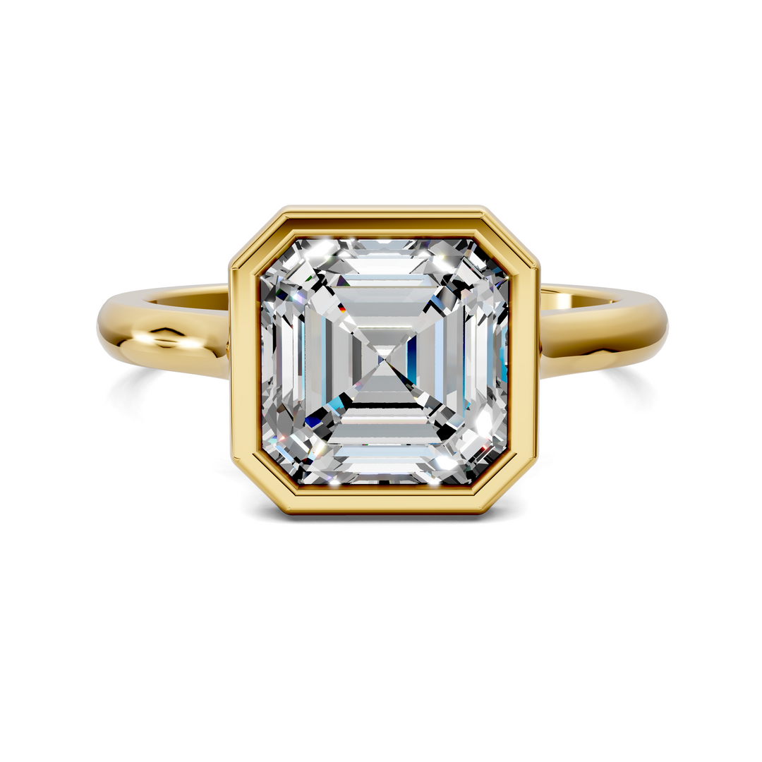 Sandra Bezel Cathedral Solitaire Ring