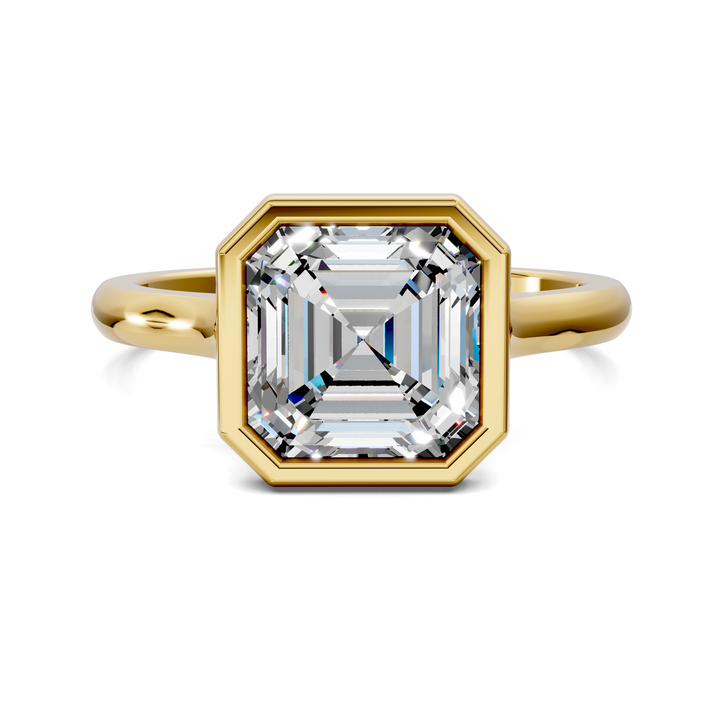 Sandra Bezel Cathedral Solitaire Ring