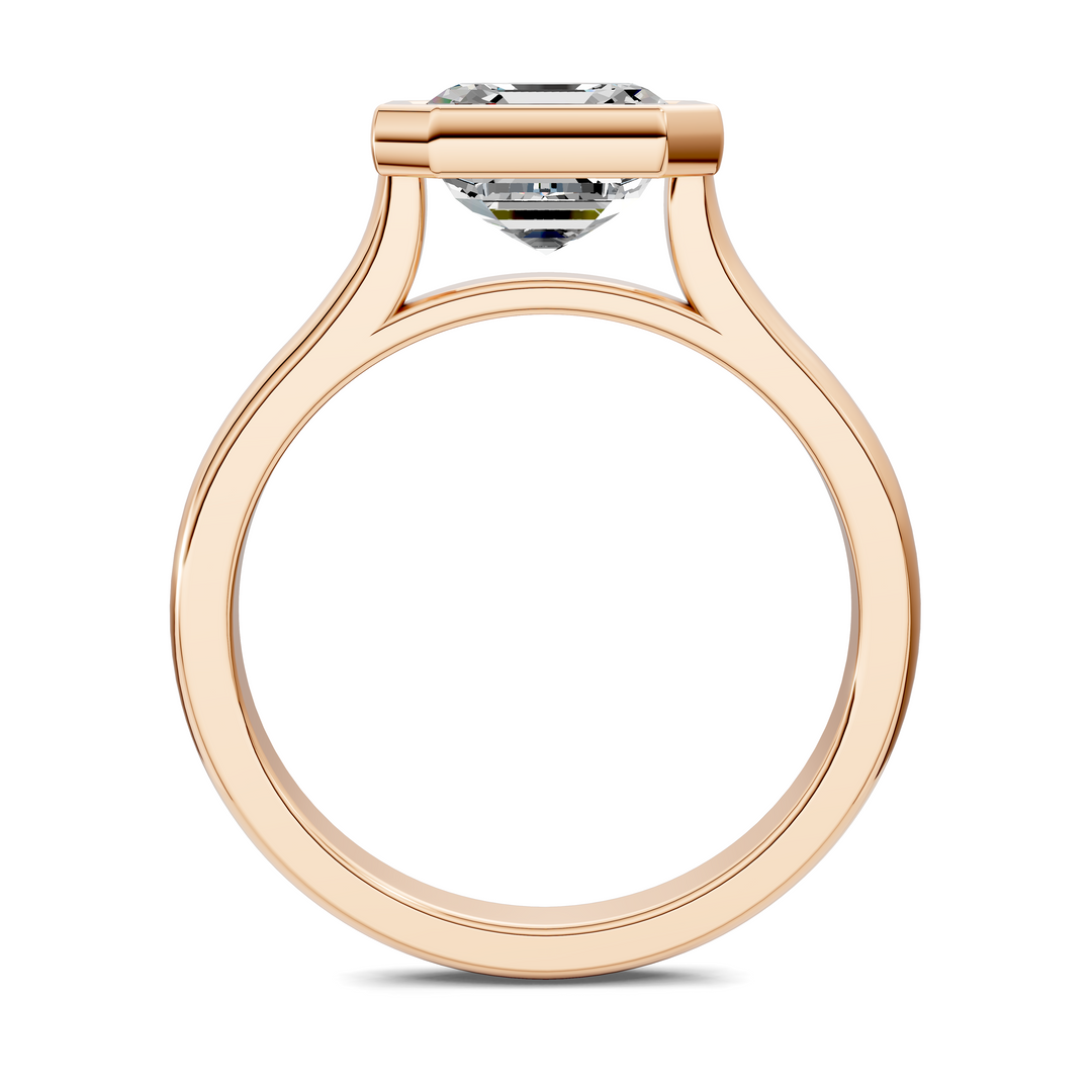 Sandra Bezel Cathedral Solitaire Ring