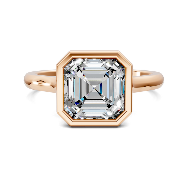 Sandra Bezel Cathedral Solitaire Ring