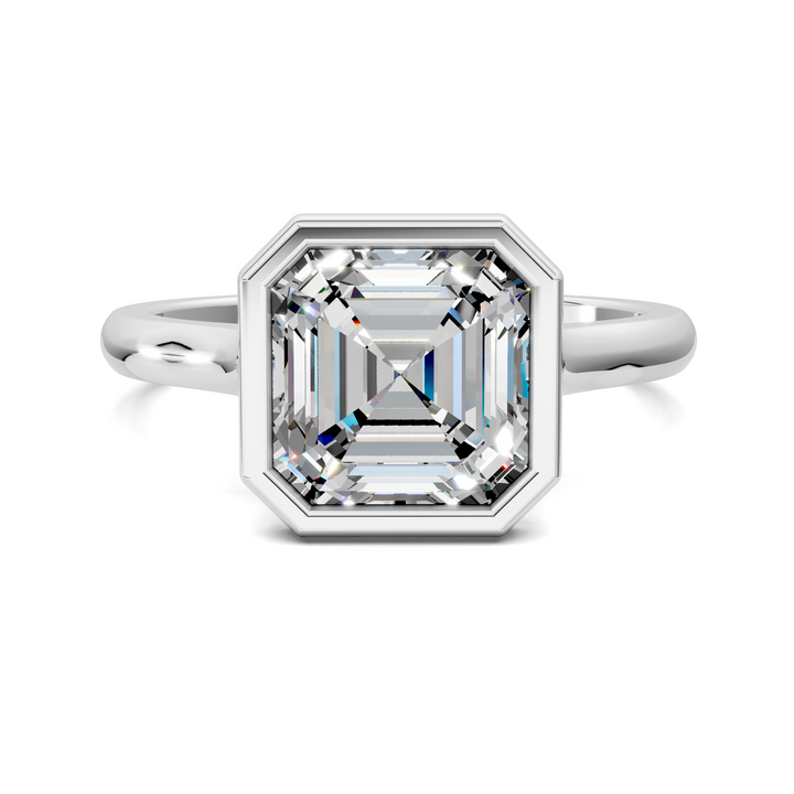 Sandra Bezel Cathedral Solitaire Ring