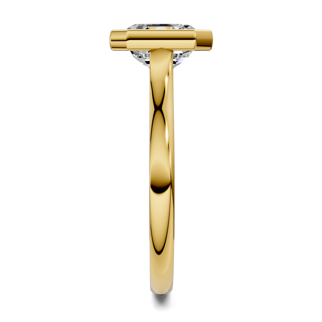 Sandra Bezel Cathedral Solitaire Ring