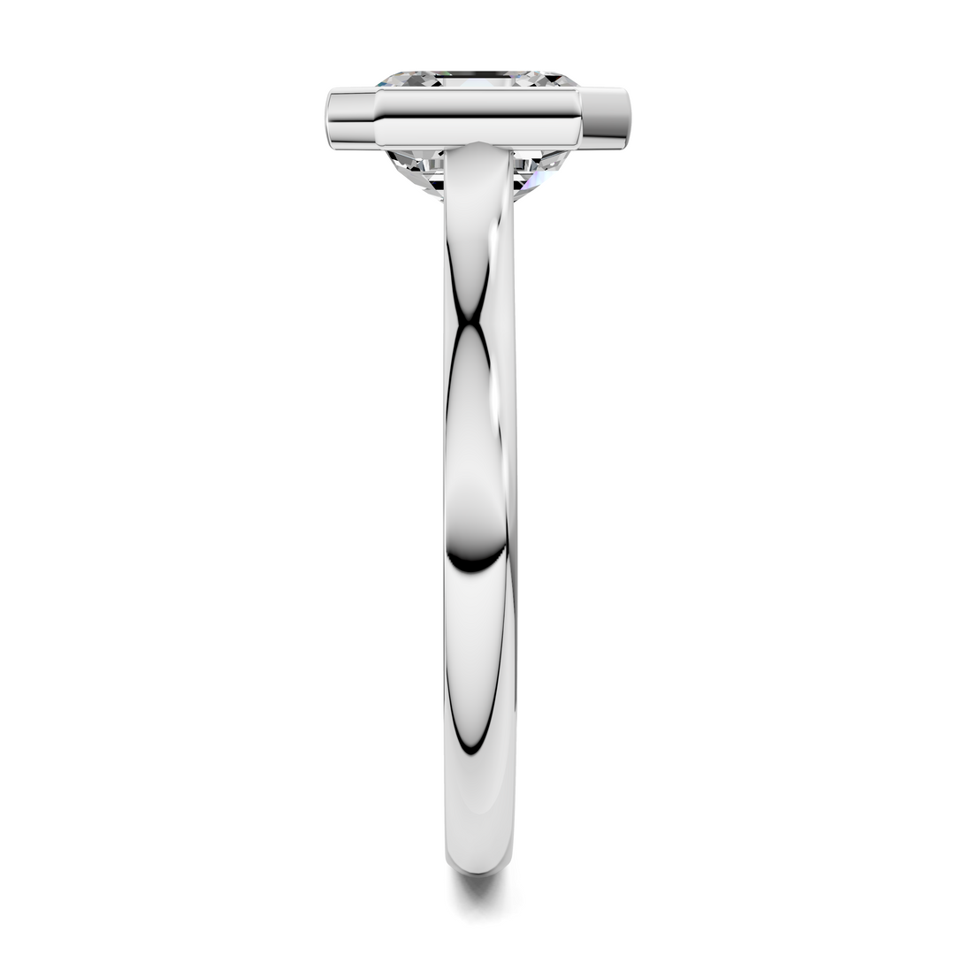 Sandra Bezel Cathedral Solitaire Ring