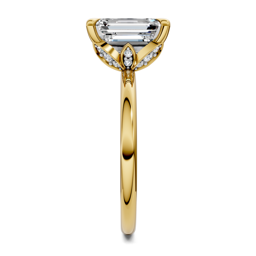 Solana Leaf Accent Ring Setting