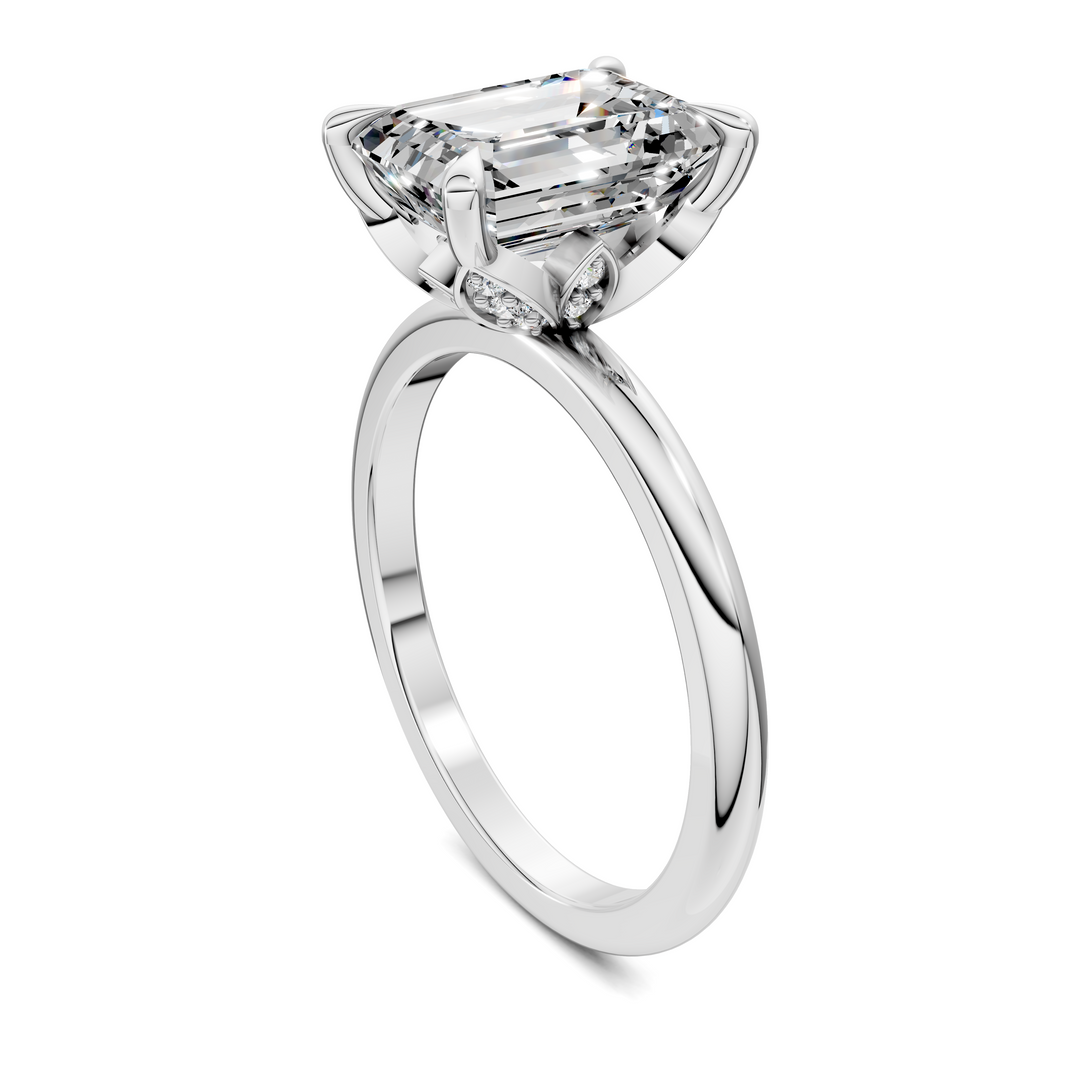 Solana Leaf Accent Ring Setting