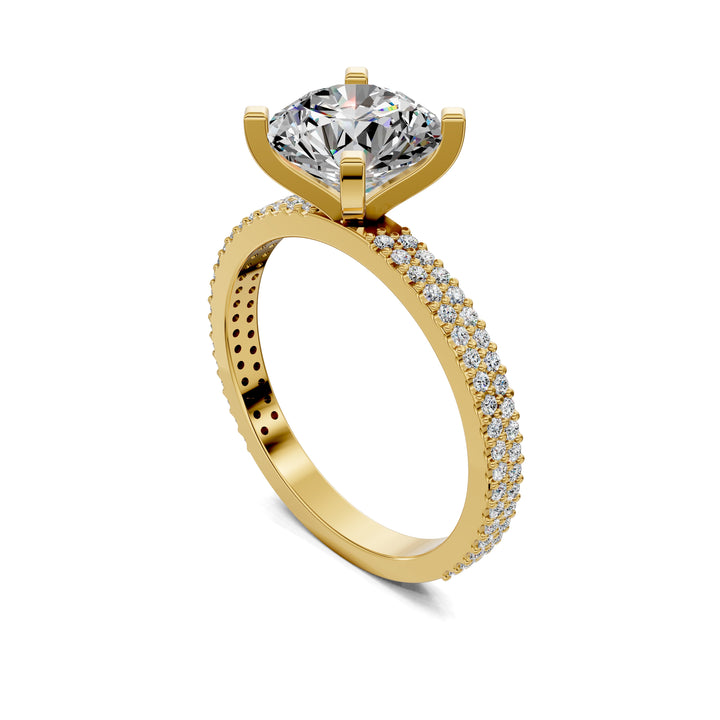 Danielle Twin Pave Engagement Ring