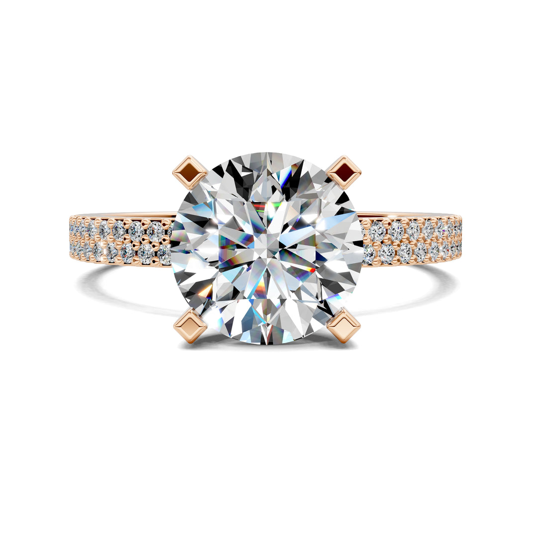 Danielle Twin Pave Engagement Ring