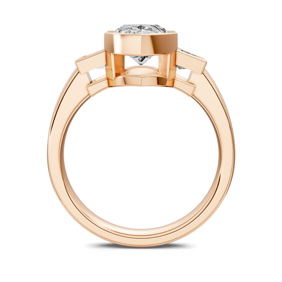 Lakelynn Bezel Three Stone Ring