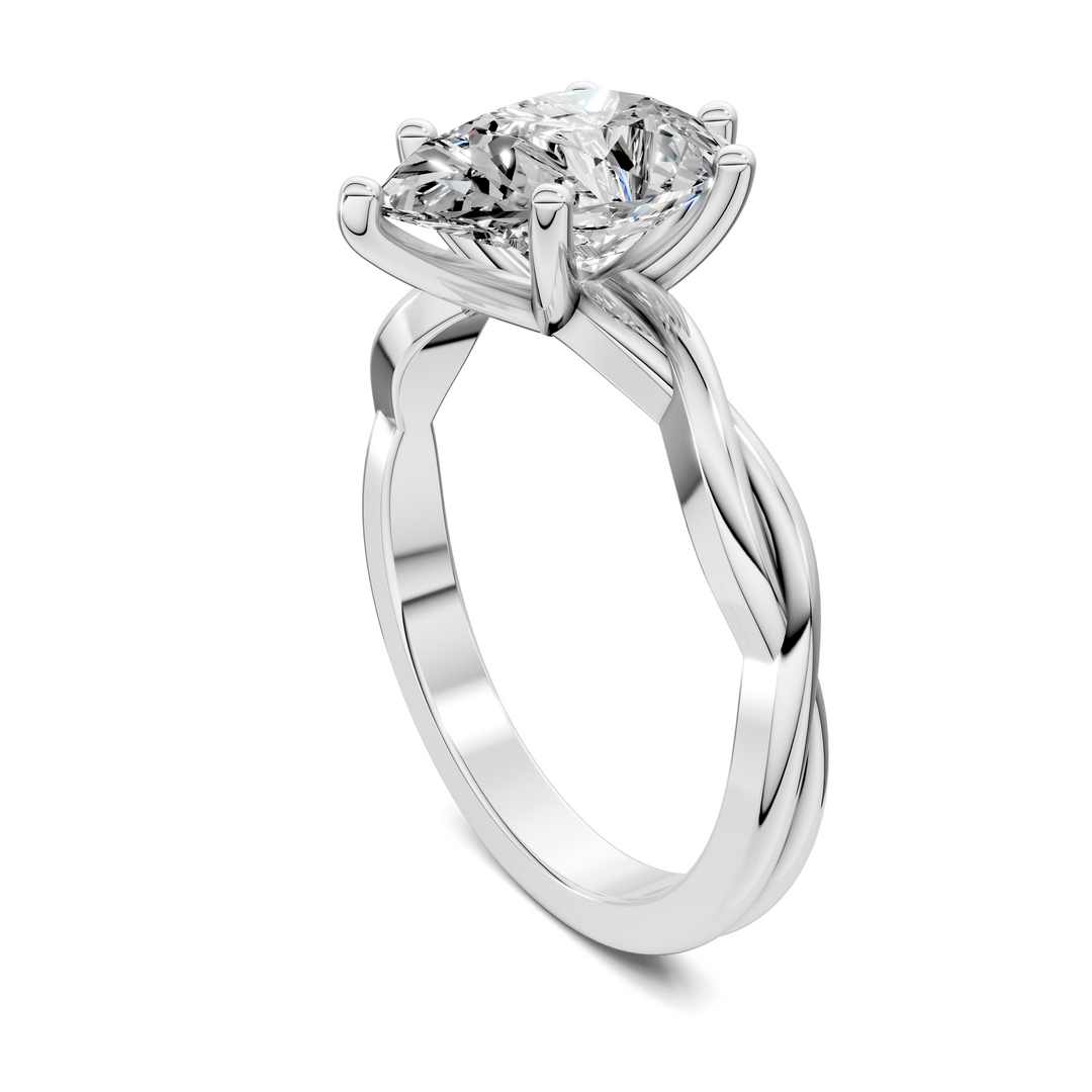Emely Twisted Vine Solitaire Ring