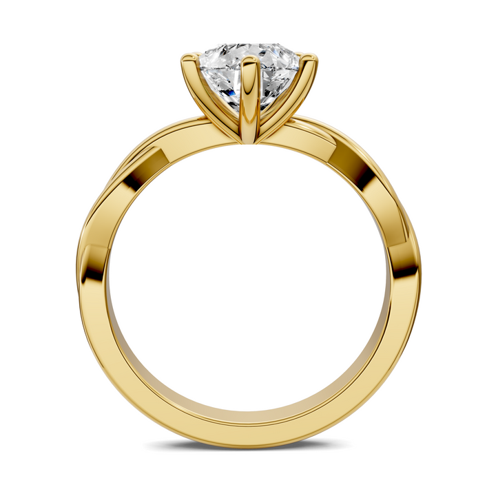 Emely Twisted Vine Solitaire Ring