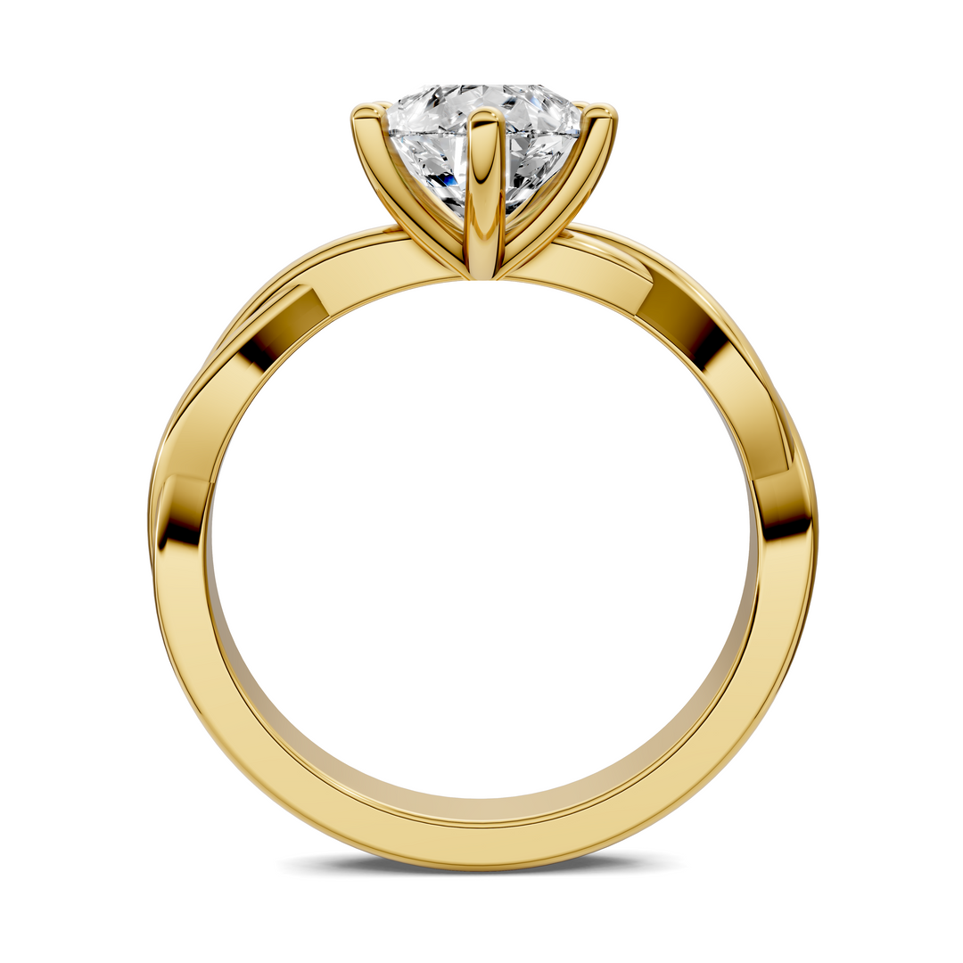 Emely Twisted Vine Solitaire Ring