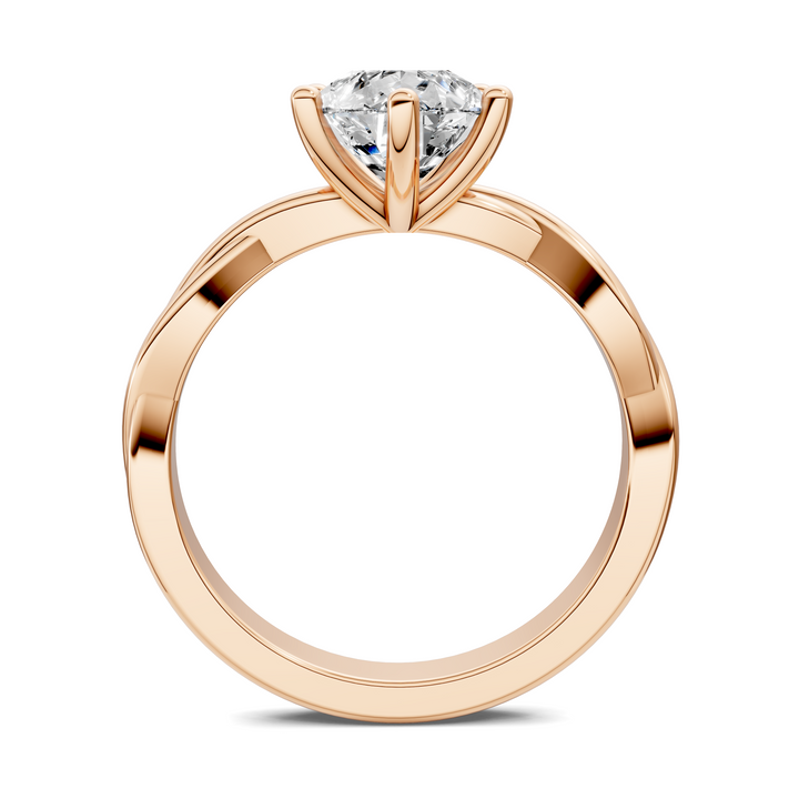 Emely Twisted Vine Solitaire Ring