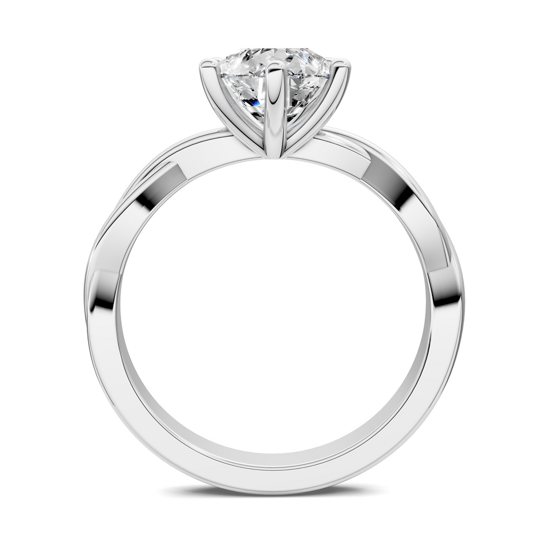 Emely Twisted Vine Solitaire Ring