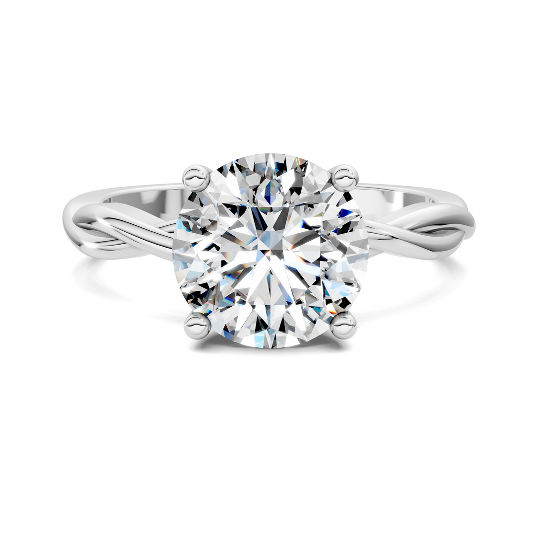 Emely Twisted Vine Solitaire Ring