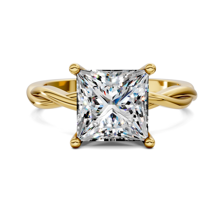Emely Twisted Vine Solitaire Ring