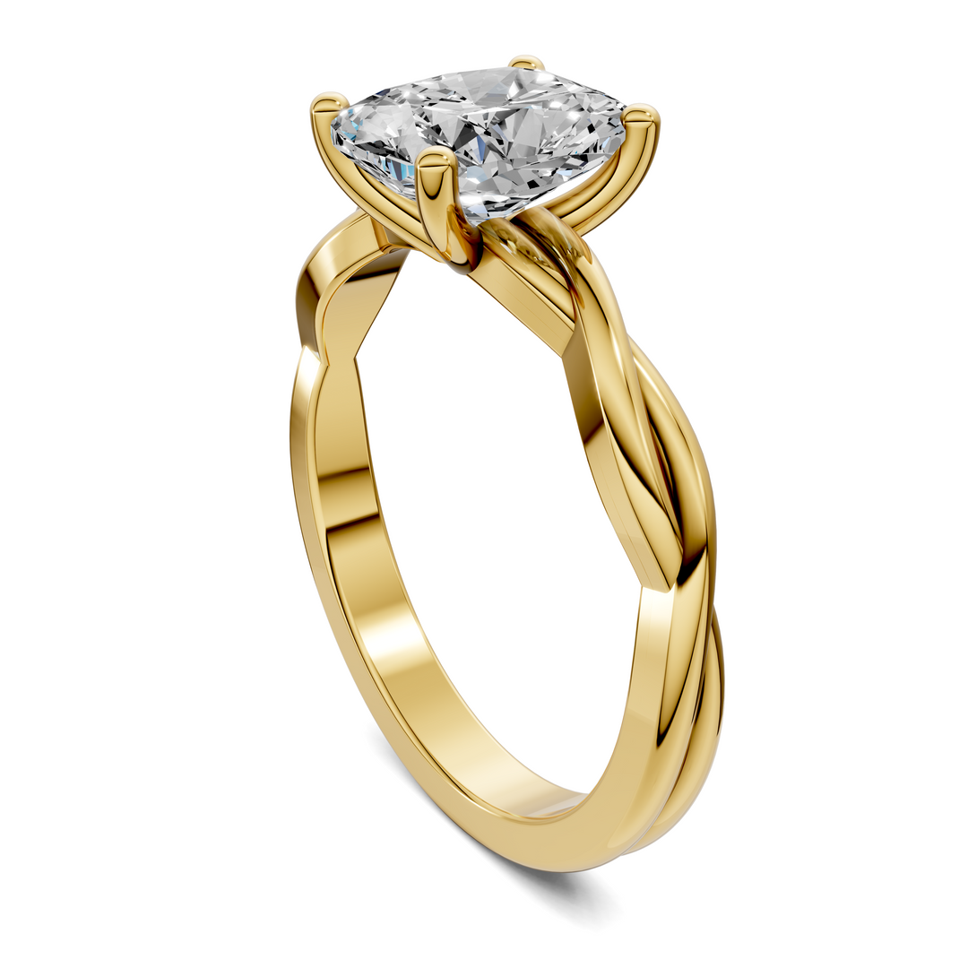 Emely Twisted Vine Solitaire Ring