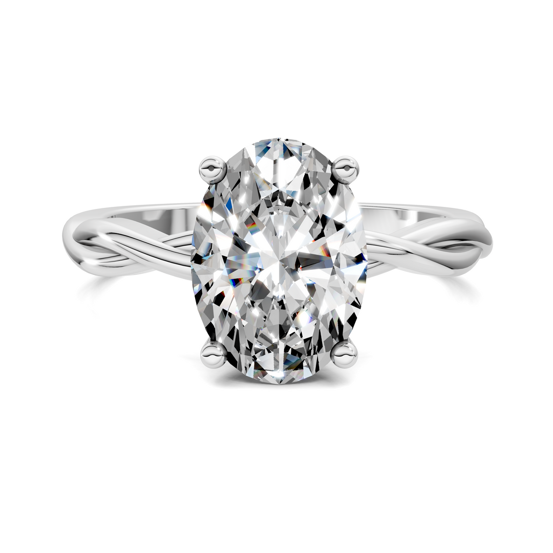 Emely Twisted Vine Solitaire Ring