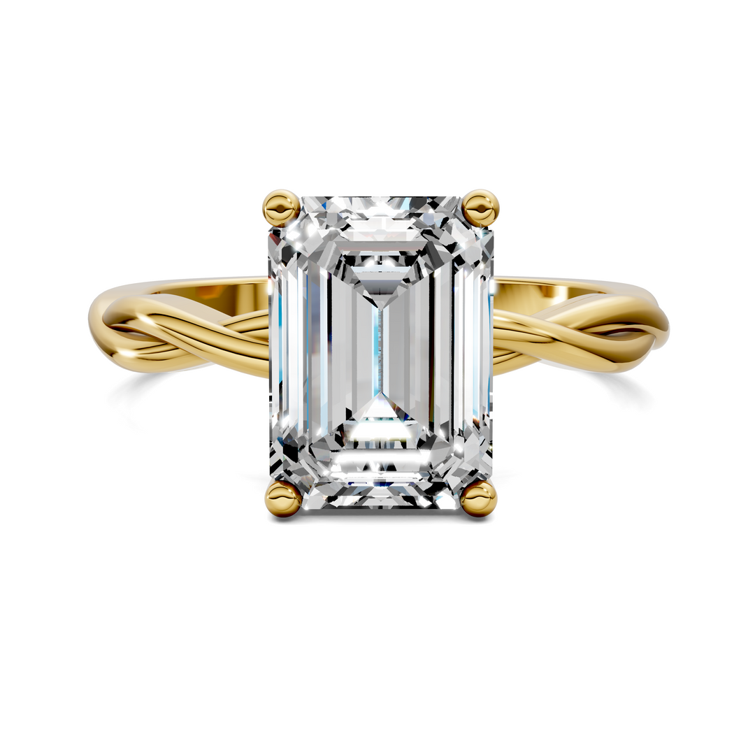 Emely Twisted Vine Solitaire Ring