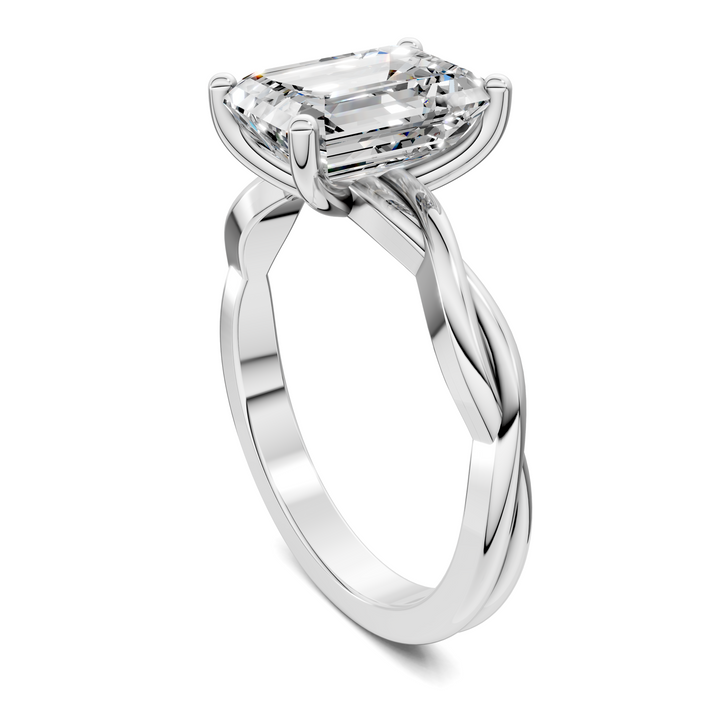Emely Twisted Vine Solitaire Ring