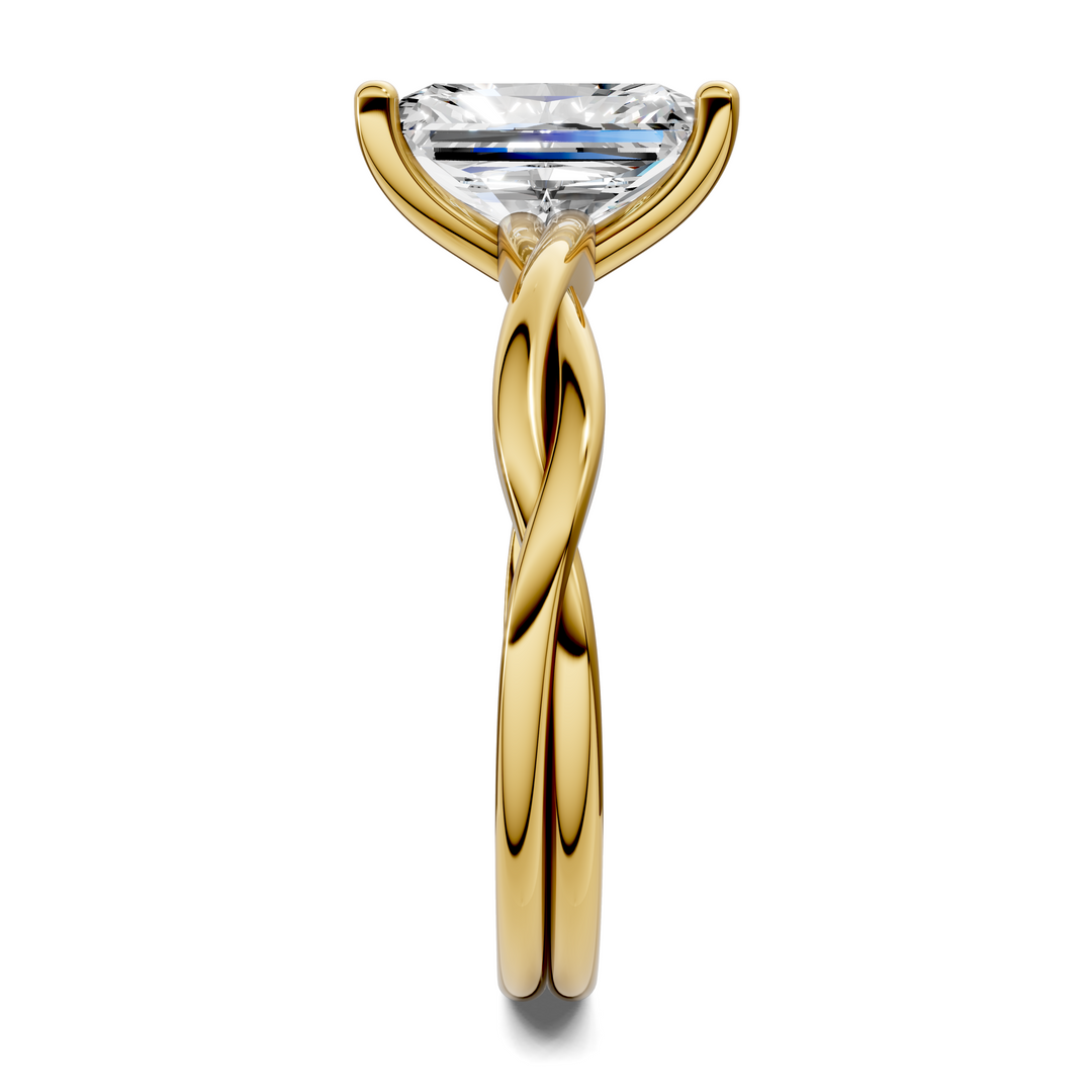 Emely Twisted Vine Solitaire Ring