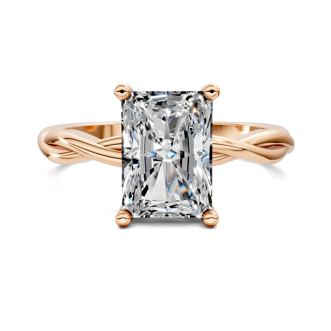 Emely Twisted Vine Solitaire Ring