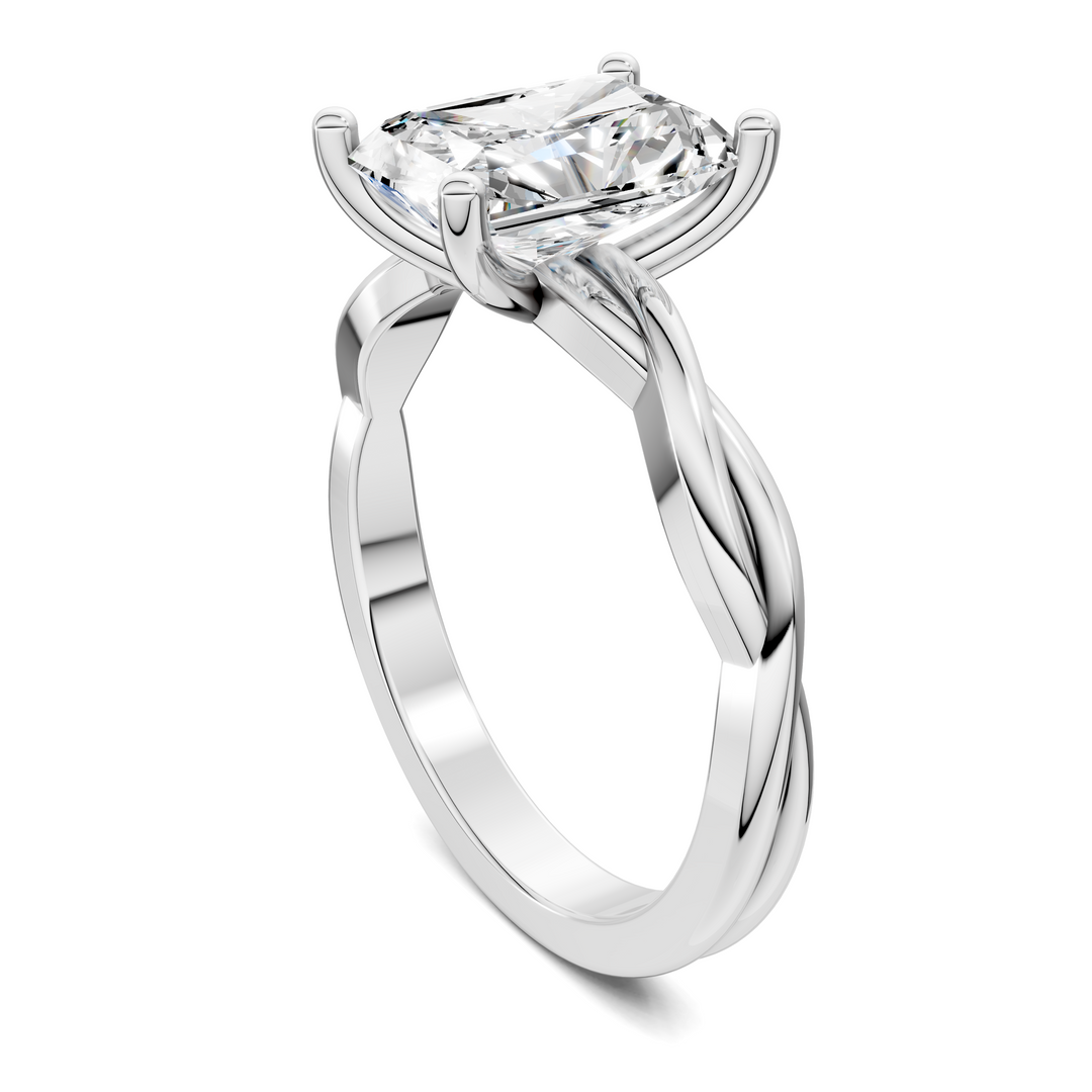 Emely Twisted Vine Solitaire Ring