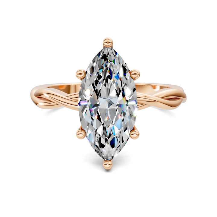 Emely Twisted Vine Solitaire Ring