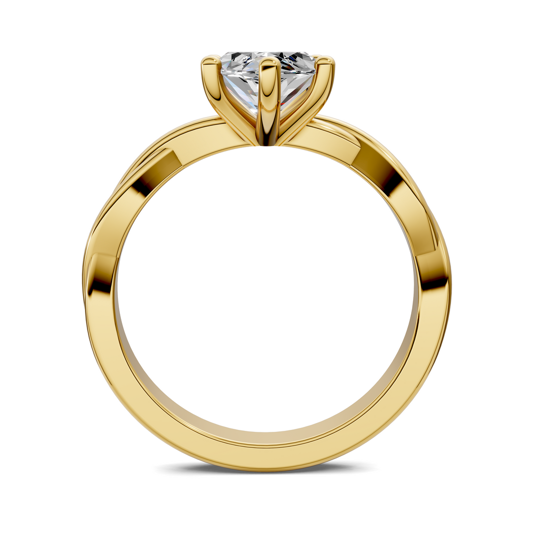 Emely Twisted Vine Solitaire Ring